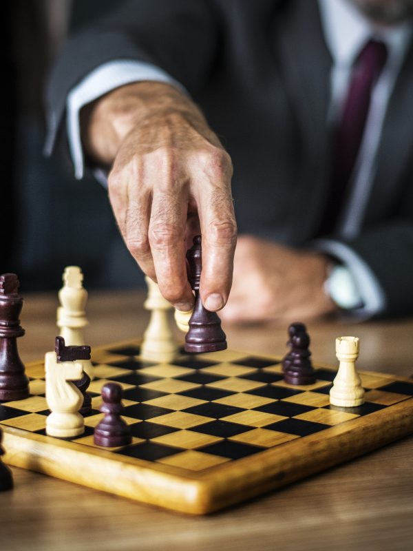 Man making his next move